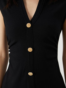 Dokulu B?zg?l? G?mlek Elbise