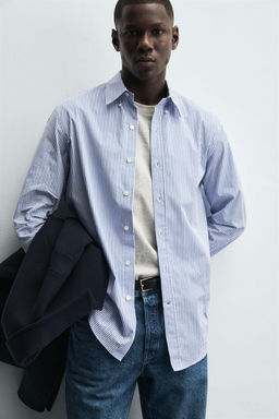 STRIPED REGULAR FIT SHIRT - Zara фото 5