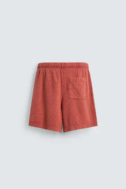 BERMUDA RELAXED FIT ALGOD?N - LINO / Rayas marrones - Zara фото 9