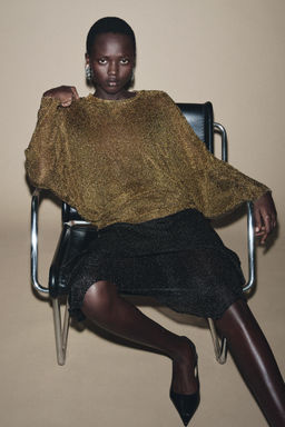 METALLIC KNIT JUMPER - Zara фото 5