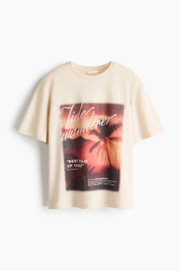 Camiseta oversize estampada