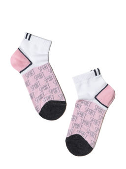 Цена за 2 пары Conte-kids ACTIVE (короткие) белый-св.розовый