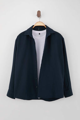 Lacivert Regular Fit Mevsimlik Erkek Gomlek TMNSS26GO00005