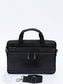 Портфель мужской кожаный 33773Z black Zinimsk