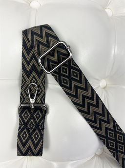 LACCOMA ремень 1000-ромб-3,8-черн/коричн полиэстр