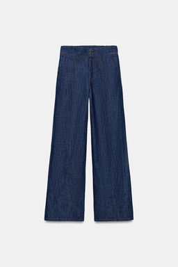 PANTAL?N RECTO CON LINO / ?ndigo - Zara фото 6