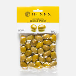 Оливки Iliada зелёные, с косточкой, 200 г  фото 2