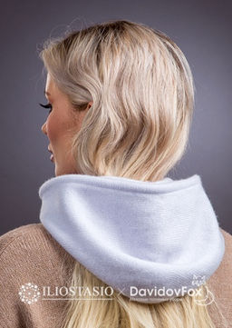 Капор кашемир светло-голубой