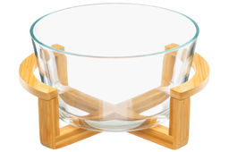 Блюдо для сервировки и запекания 2,6 24*21,5*13 см GLASKRAFT круглое с бамбуковой подставкой - Elan gallery фото 12