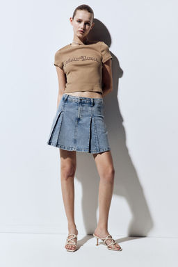 Minifalda denim tableada - H&m фото 3