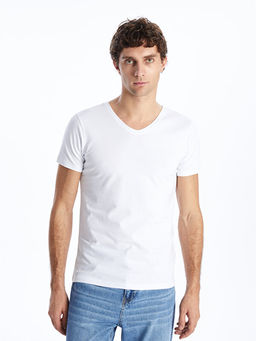 V Yaka K?sa Kollu Erkek Atlet - Waikiki фото 2