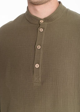 Рубашка М125001х хаки - Елена фото 4