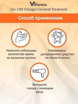 ELIZAVECCA - КРЕМ ДЛЯ ВЬЮЩИХСЯ ВОЛОС CER-100 COLLAGEN COATING HAIR A+ MUSCLE CURL CREAM, 120 МЛ.  фото 5