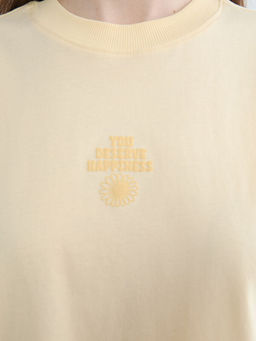 Bisiklet Yaka Bask?l? Kad?n Ti??rt