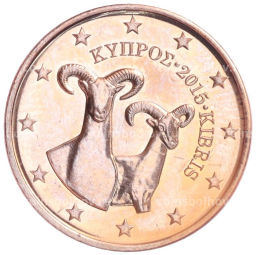 Монета 5 евроцентов 2015 года Кипр