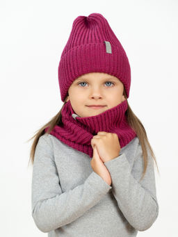 Комплект вязаный малина Ш-118 (56)