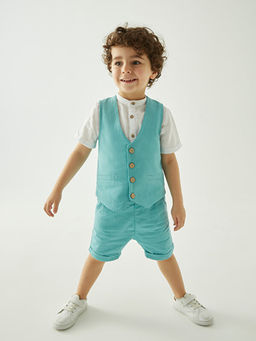 Hakim Yaka Erkek Bebek 3l? Tak?m - Waikiki фото 3