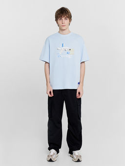 Футболка мужская голубая с принтом Lyutyj pesec* trash only - Mark formelle фото 5