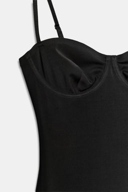 VESTIDO ESCOTE CORAZ?N / Negro - Zara фото 9