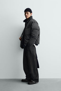 WASHED QUILTED DENIM JACKET - Zara фото 4