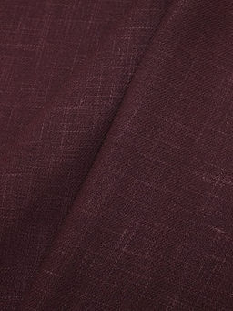 Мерный лоскут(ткань в отрезах) - Крапива Рами (Ramie)-диагональ, цв.Темно-вишневый, ш.1.4м