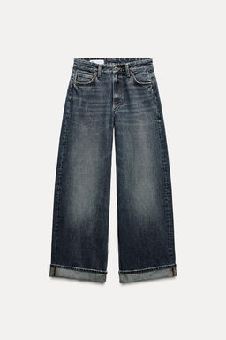 RELAXED FIT FOLD-UP LOW-RISE JEANS - Zara фото 26