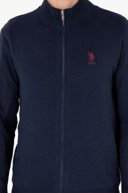 Мужской темно-синий базовый трикотажный кардиган Неожиданная скидка в корзине - U.s. polo assn фото 6