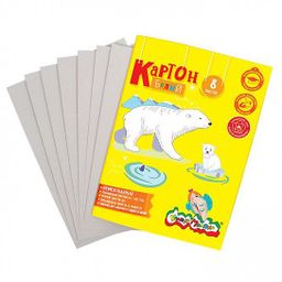 Картон белый немел. 1 цв. 8 л. А4 Каляка-Маляка в папке