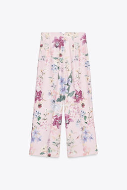 FLORAL PRINT TROUSERS - Zara фото 13