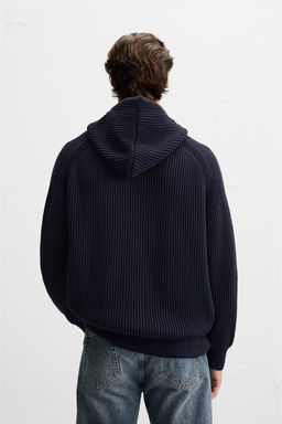 PURL KNIT HOODED CARDIGAN - Zara фото 3