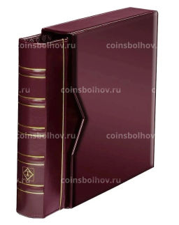 Альбом для монет без листов с защитным шубером формата Optima (Классический дизайн) Красный (LEUCHTTURM 318816)