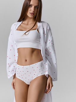 Цена за 2 штуки! Трусы шорты женские с принтом в сердечко