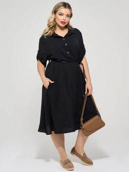 Платье 0258-1с глубокий черный - Dora фото 27