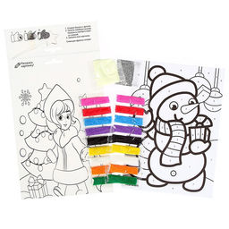 Лунная фреска Снеговик с подарком А5 - Школа талантов фото 3