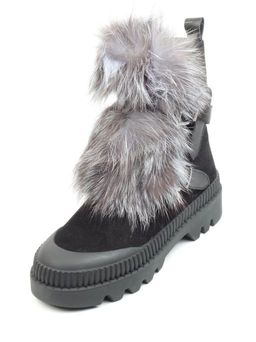 04-M20-5046 Ботинки зимние женские (натуральная замша, натуральный мех) - Фабричный китай фото 5