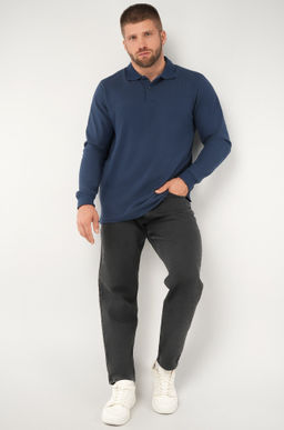 Мужской базовый лонгслив-поло Happy Fox  фото 101