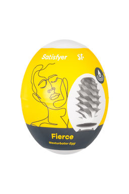 Мастурбатор нереалистичный Satisfyer Egg Single (Fierce), TPE, желтый  фото 2