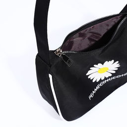 Сумка молодёжная на молнии, цвет чёрный - Simaland фото 5