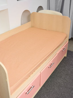 Постельное белье детское поплин с простыней на резинке - Капибары 145*112; 80*160*20; 40*60