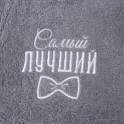 Халат махровый мужской «Этель. Самый лучший», размер 56-58, серый