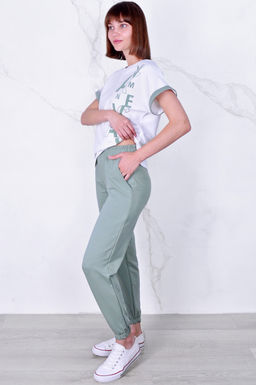 Арт. 2357 Костюм с брюками женский 44-52 (5 шт) Цвет:верх- кэмел, низ- кэмел - Калинка фото 24