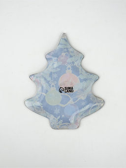 Тарелка плоская новогодняя «Новогодние игрушки», 16.5×19.5 см