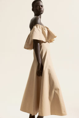 Vestido off-the-shoulder con volante - H&m фото 3