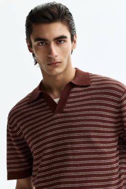 Polo en mezcla de lino Regular Fit - H&m фото 9