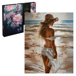 Набор для творчества Картина по номерам арт. 67956 / 16 ДЕВУШКА НА ПЛЯЖЕ, размер: 40х50 см, (24 цвет