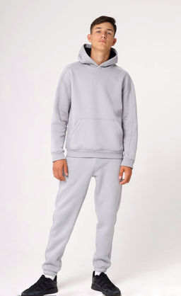 Худи утепленное мужское, грей - Inzibe фото 5