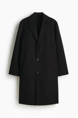 Single-breasted wool coat