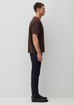 Kahverengi Basic Tisort - Mavi фото 6