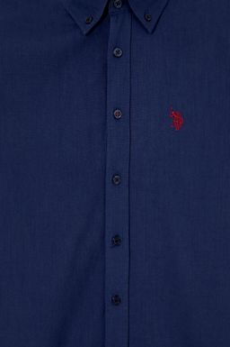 U. S. Polo Assn Мужская темно-синяя рубашка с коротким рукавом - U.s. polo assn фото 6