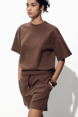 SHORT SLEEVE INTERLOCK SWEATSHIRT - Zara фото 12